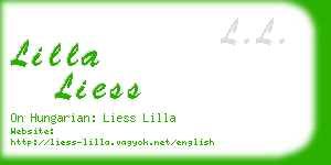 lilla liess business card